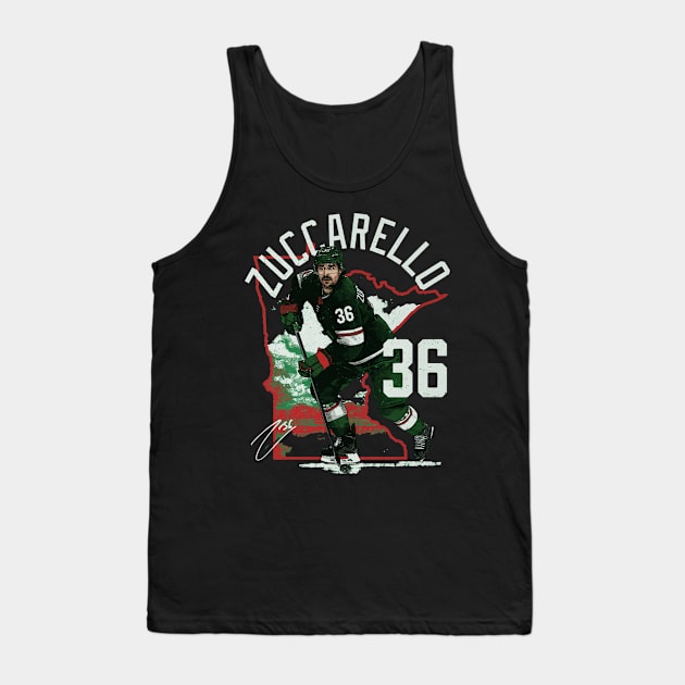 Mats Zuccarello Minnesota State Outline Tank Top by lavonneroberson